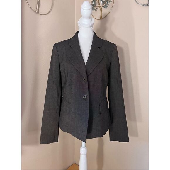 Jones New York Suit Brown Notched Collar 2 Button Blazer Women's Size 4 - Picture 8 of 9
